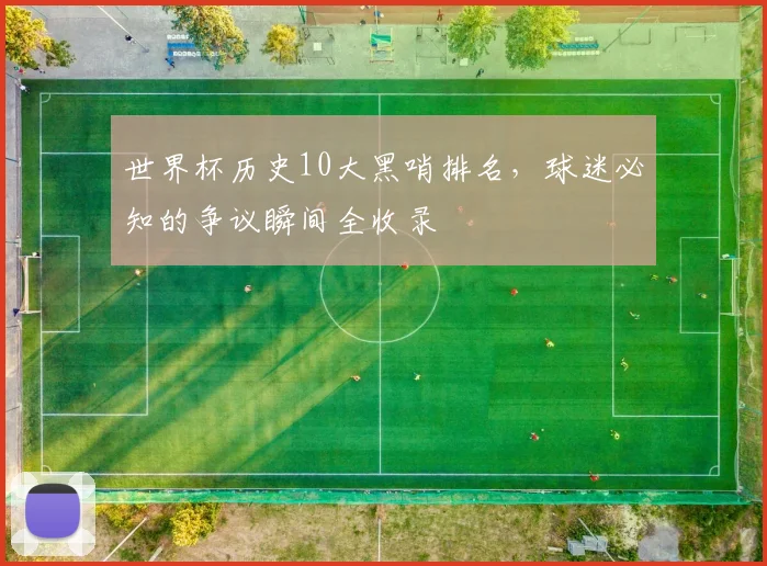 世界杯历史10大黑哨排名,球迷必知的争议瞬间全收录